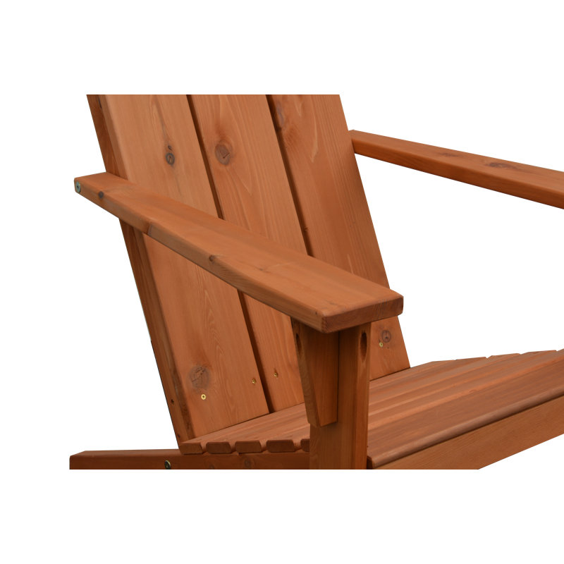 Ameerah Outdoor Adirondack Chair, Cedar Stain
