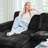137.8" W U-Shaped Modular Sectional -574073009
