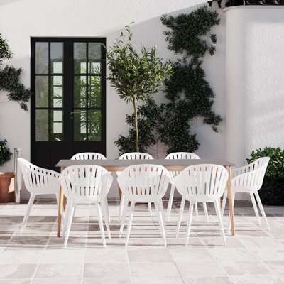 Alyisa 8 - Person Patio Dining Set with Rectangular Table