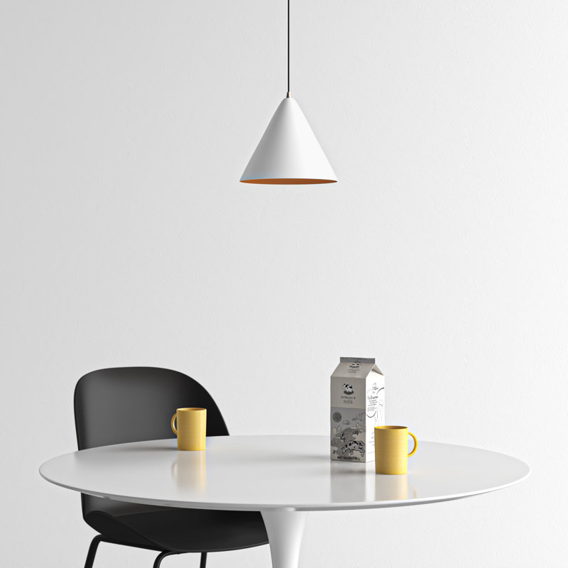 Oaklee 1 - Light Single Pendant, Shiny White, 18" H x 14" W x 14" D