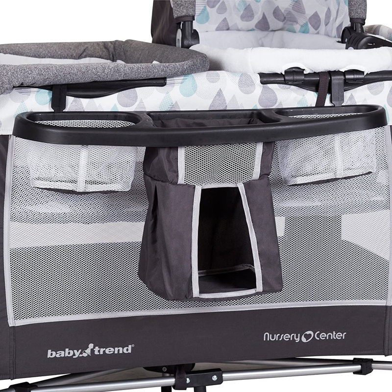 Phoenix Bassinet with Mattress, Drip Drop Blue