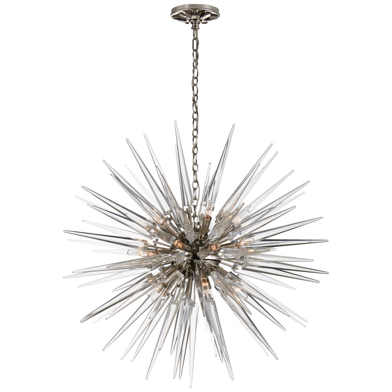 Chapman & Myers Quincy Sputnik Chandelier, Polished Nickel, 30" H x 30" W x 30" D