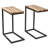 Solid Wood Top End Table Set