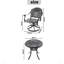 L'ensemble de salle à manger en fonte d'aluminium toutes saisons comprend des chaises pivotantes et une table-86634300