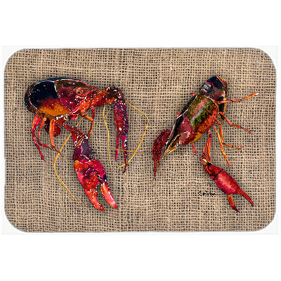 Caroline's Treasures Crawfish Glass Cutting Board