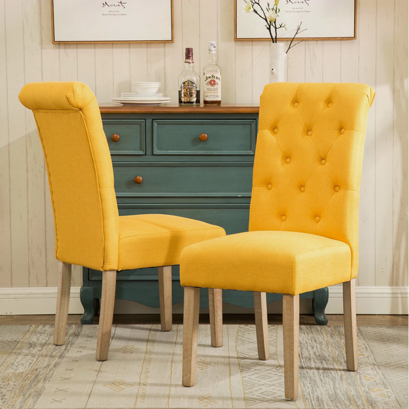Chaise de salle à manger Parsons, Jaune