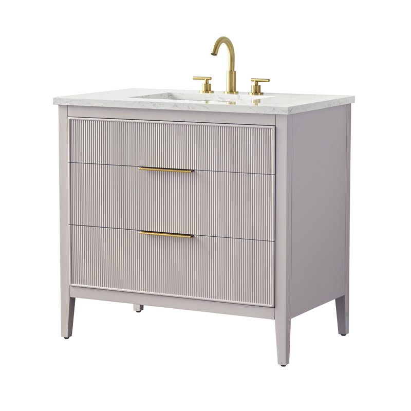Emma 36" W Single Vanity, Taupe