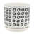 S/2 5/6" AZTEC PLANTER W/ SAUCER, BLACK