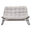 Chaise berçante pour 2 personnes, chaise berçante intérieure / extérieure en osier avec coussin
