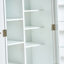 Armoire de rangement pour garde-manger, garde-manger autoportant avec portes et tablettes réglables, petit garde-manger pour cuisine, salle de bricolage pour salle à manger (blanc)