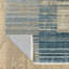 Brice Power-Loom recyclé P.E.T. Tapis géométrique bleu / beige-1744319653