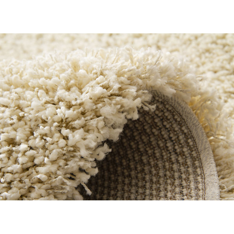 Kenyon Shaggy Cream Rug, Rectangle 65 x 130cm