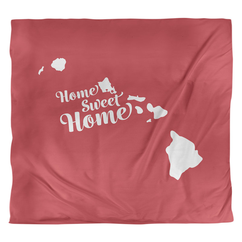Housse de couette honolulu doux, Polyester brossé, Housse de couette pour très grand lit, Rouge
