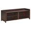 Banc de rangement patiné avec placage d'acacia-106900668