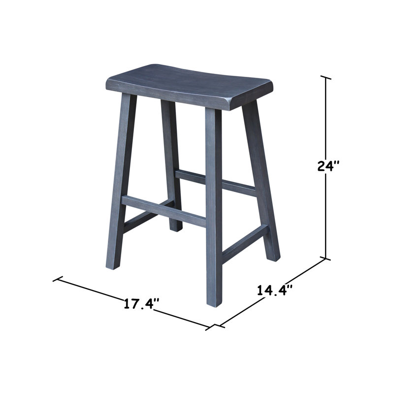 Creations Sawhorse Counter Stool, Counter Stool (24" Seat Height), Heather Gray