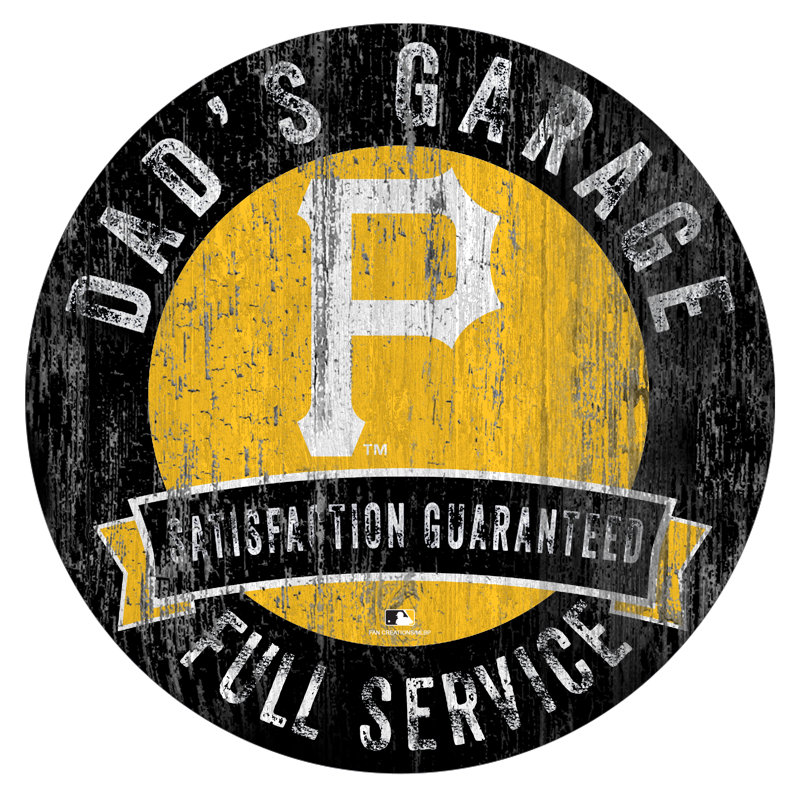 Le garage de papa, impression sur bois MLB, Pirates de Pittsburgh