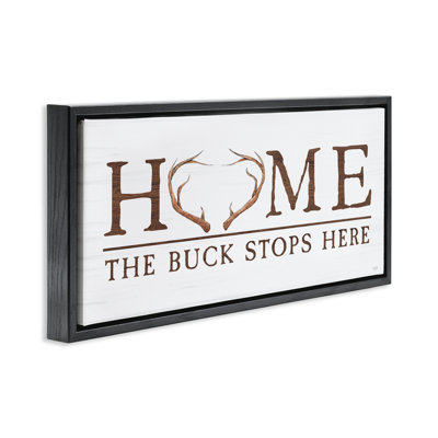 Buck Stops Here Typography Floating Frame, design by Lux + Me Designs