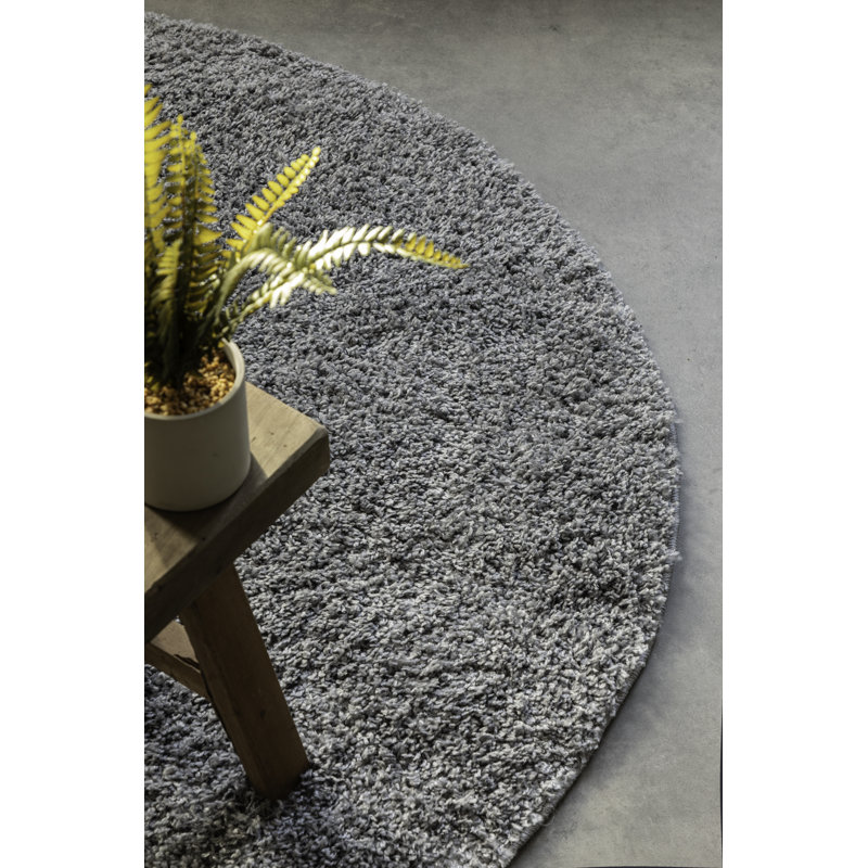 Shaggy Area Rug, Round 100cm