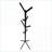 Coat Racks, 70"H Free Standing 4-Tier Metal Rack with 8 Hooks, Modern Industrial Entryway Organizer | Black | Metal