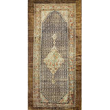 Unusual Persian Serab Design Antique Tribal Turkish Oushak Rug