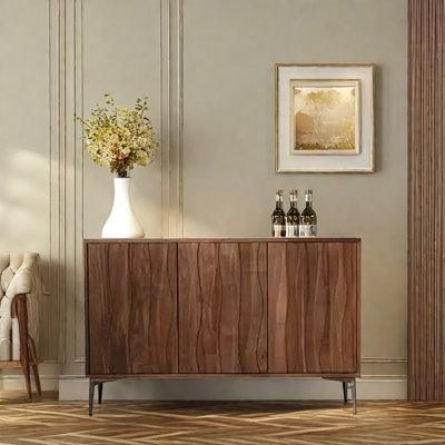 Modern Simple Black Walnut Accent Cabinet