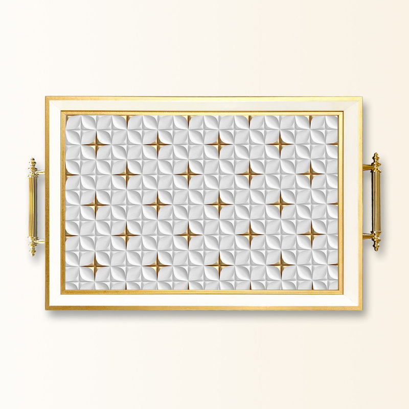 Elegant Glass Tray, 19.7 x 11.4 x 1.4 inches | 100% Durable Glass Construction | Easy to Clean with Damp Cloth | Ideal for Serving, Decorative Display, and Organizing | Stylish Addition to Home Décor
