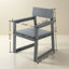 Ensemble de salle à manger d'extérieur 5 pièces en PEHD pour 4 personnes - Table de patio résistante aux intempéries avec trou pour parasol et 4 chaises avec accoudoirs, mobilier de jardin durable pour la cour, gris (gris)-105197826-105197831