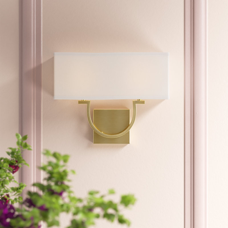 Carlisle 2-Light Dimmable Armed Sconce, Brass