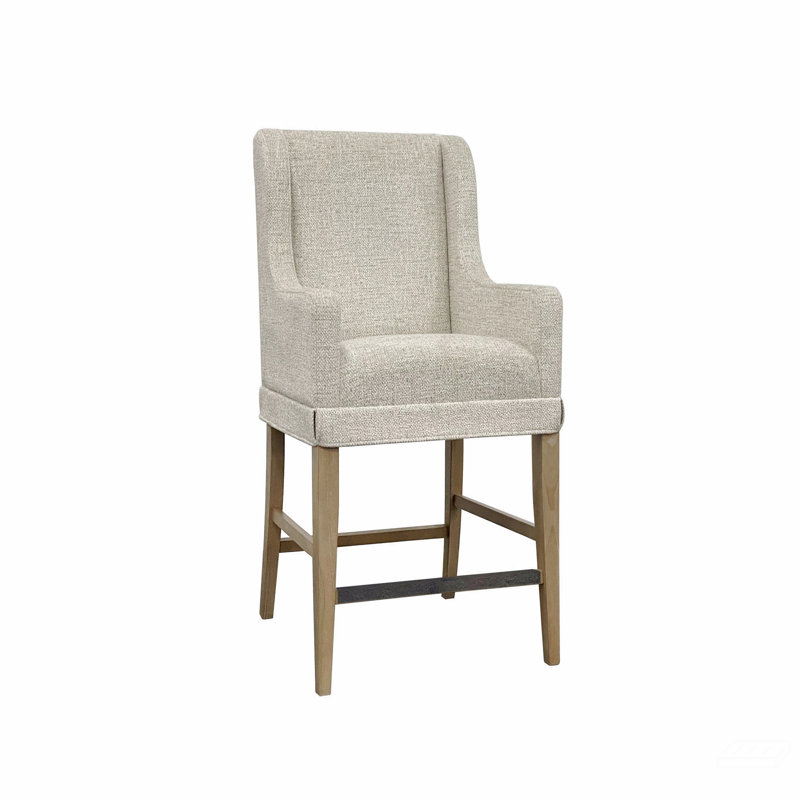 Tabouret de comptoir rembourré, Tanné