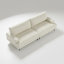 Canapé 86,61 pouces beige moderne à 3 places avec coussins moelleux