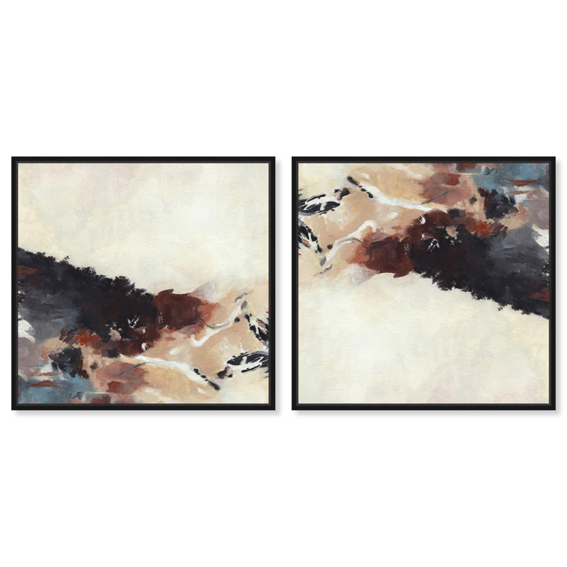 «Safari Sun I Set Canvas Modern Boho» par Art Remedy, H 13 po x l 13 po, Cadre flottant noir