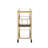 Mirrored & Champagne Finish Serving Cart For Home Entertainment, 5mm Mirror Top Shelves, Metal Frame, Wine Bottle/stemware Rack, Caster Wheels, 3 Open Compartments, 70lbs Weight Limit, 40lbs Shelf