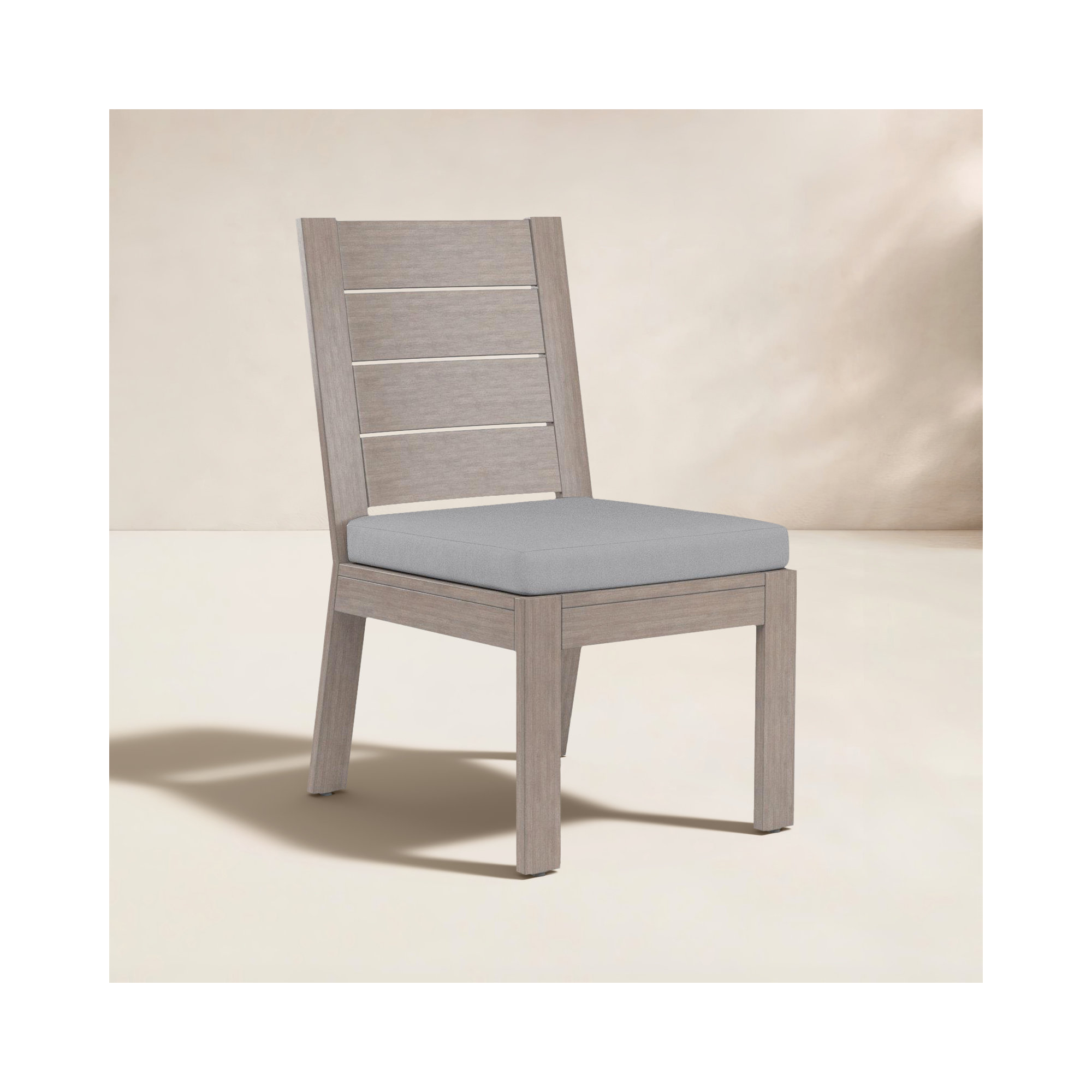 Laguna Premium All-Weather Wicker Outdoor Dining Side Chair with Sunbrella® Cushion, Canvas Granite Sunbrella® Canvas