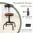 Jassel Swivel Pine Solid Wood Adjustable Height Counter Stool with Iron Frame-1553349694