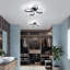 Camelia 4-Light Black LED Flush Mount-860206923