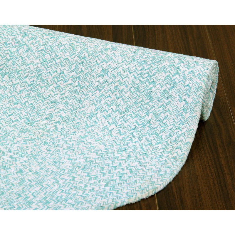 Tapis turquoise / blanc Rustica Farmhouse, Tapis de couloir 2 pi x 6 pi