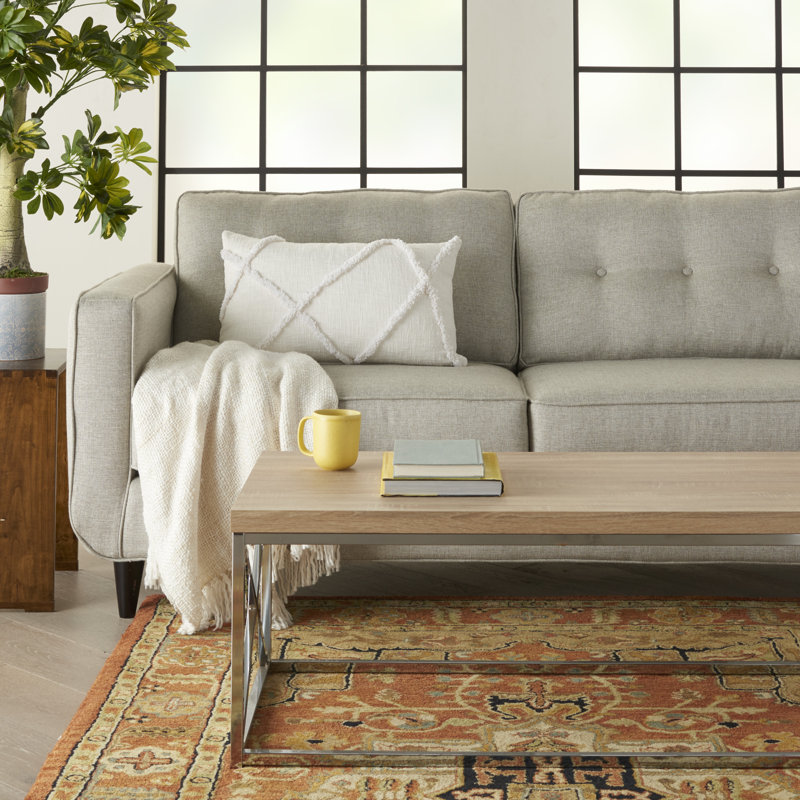  Housse de coussin rectangulaire et insert, Blanc