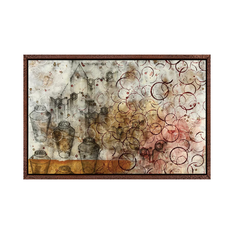 Chemical Abstract Miracle VII by Taylor Smith - Painting on Canvas, Classic Brown Wood Framed