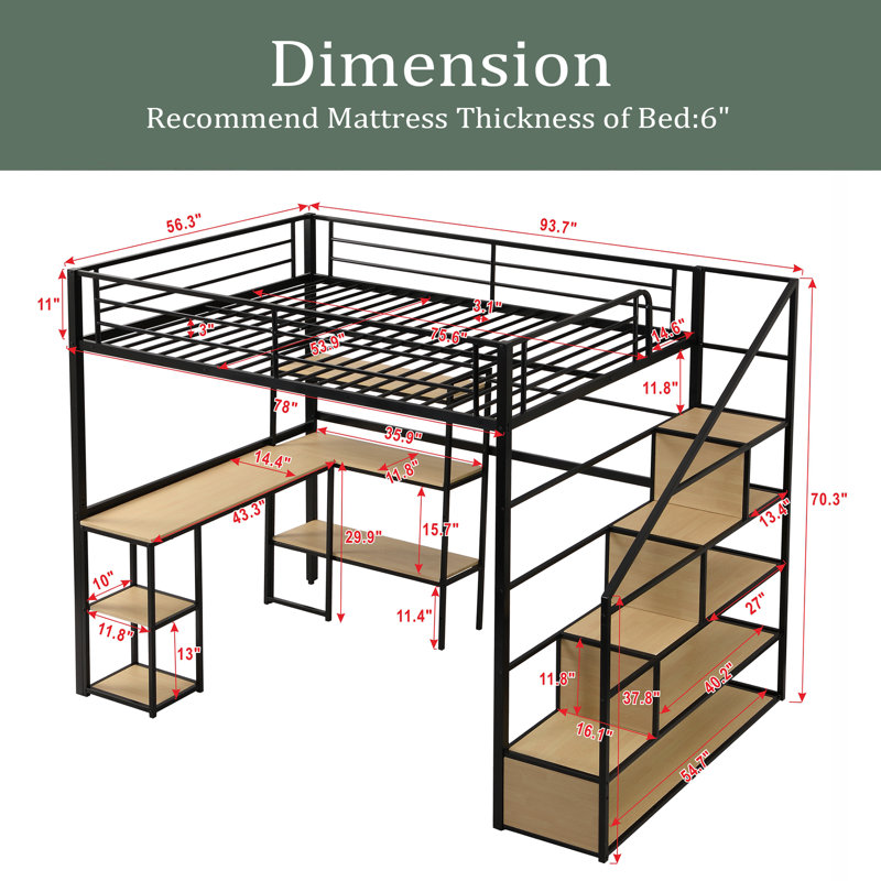 Pondview Kids Full Loft Bed