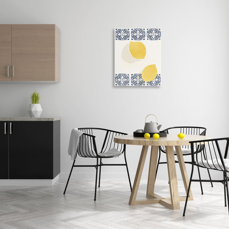 Art moderne sur toile, citrons modernes par Yuyu Pont, H 30 po x l 24 po