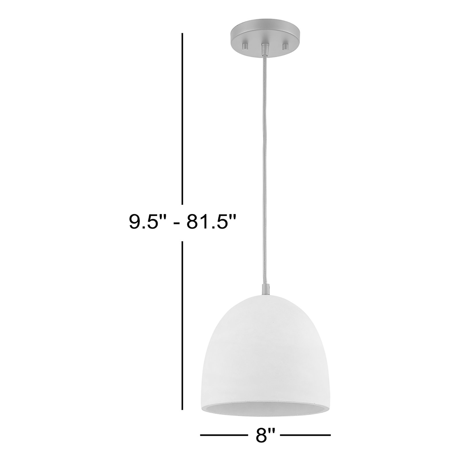 Beyla Dimmable Concrete Single Light Pendant