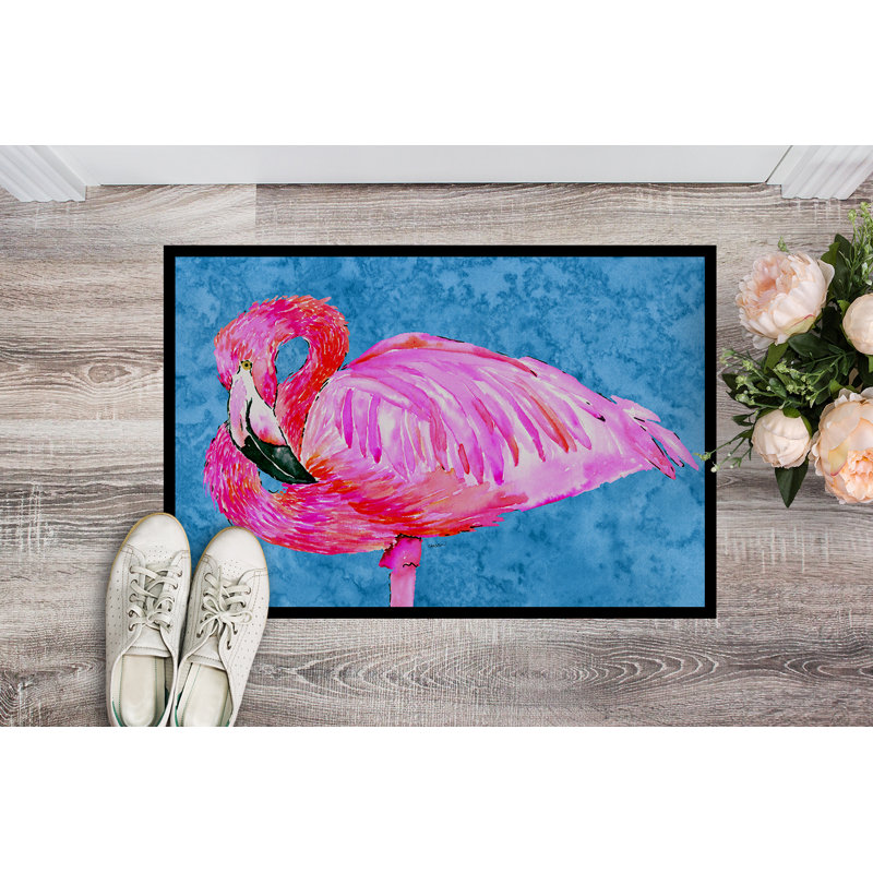 Paillasson d’intérieur antidérapant flamant rose Englert, Rectangle 1 pi 6 po x 2 pi 3 po
