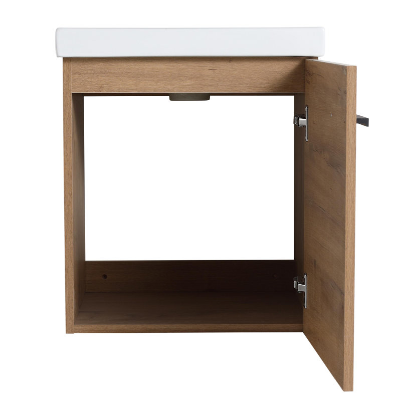 Meuble-lavabo simple 18 po avec plateau en céramique Bronzavia