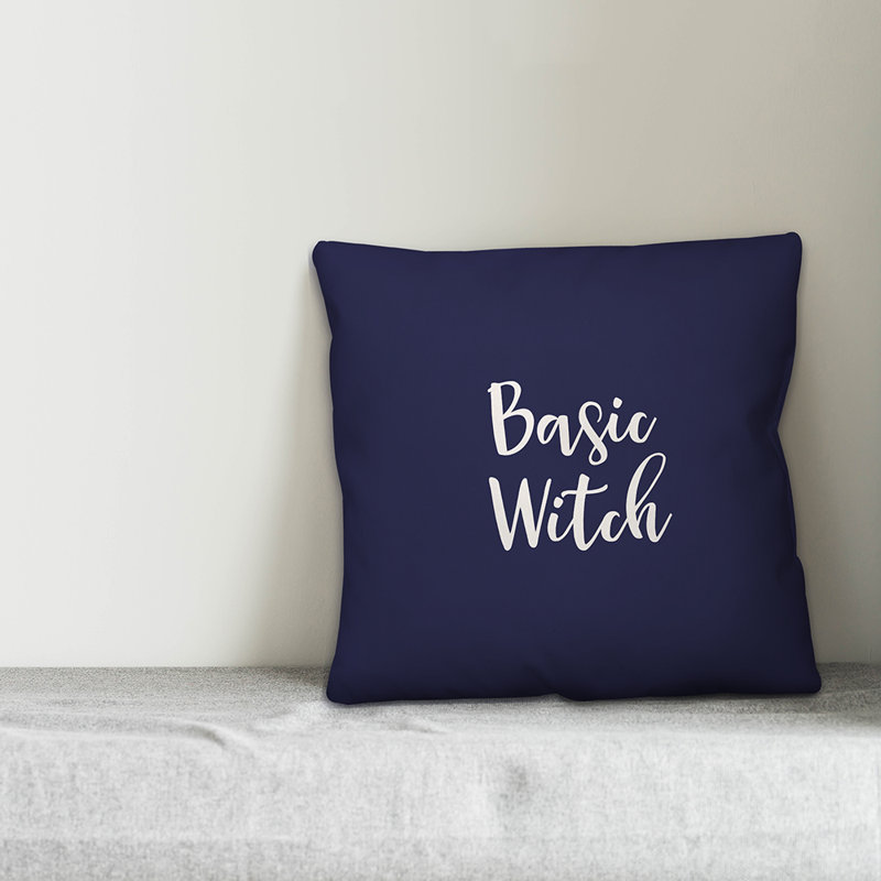 Reversible Throw Pillow, Navy, Pillow Cover