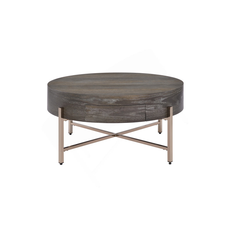 Weyton Light Brown  Champagne Finish Coffee Table