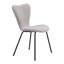 Ensemble de deux chaises d'appoint de salle à manger en fausse fourrure grise et noire-983066810