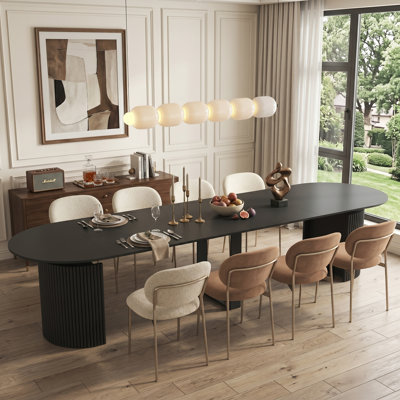Extendable Foldable Wood Rectangle Dining Table, Multifunctional Expandable Console for Kitchen, Living Room, Meeting Room, Seats 1 to 10