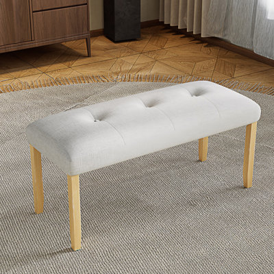 Banc rembourré capitonné, banc de chambre de style moderne