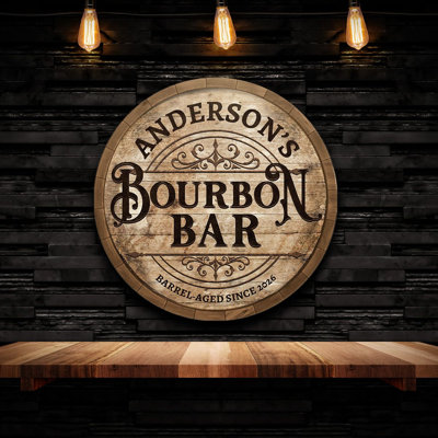 Plaque de bar Bourbon personnalisée