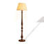 Beige-blanc + coton et lin brun clair + lampes sur pied de forme libre en bois massif